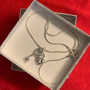 Lock and key necklace